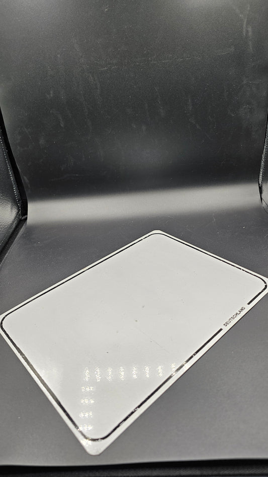 Plaque . Galva . Caree. Blanc